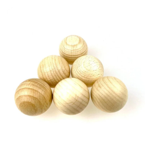 Boules rondes 30mm en bois de hêtre 100pcs