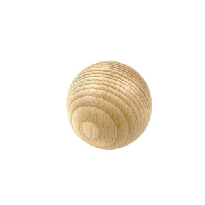 Boules rondes 50mm 10pcs en bois de hêtre