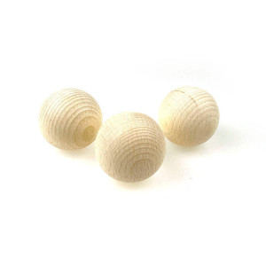Boules rondes 40mm 20pcs en bois de hêtre