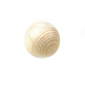 Boules rondes 60mm 10pcs en bois de hêtre